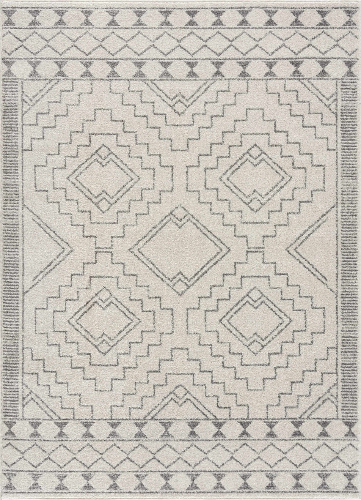 KMRSH-4614 Ivory Tribal Carpet - Clearance