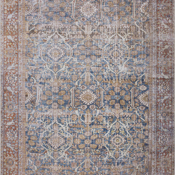 Rust Mair Traditional Washable Area Rug - Clearance