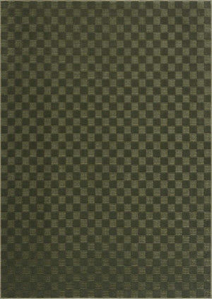 Truls 3D Checkered Washable Rug - Green