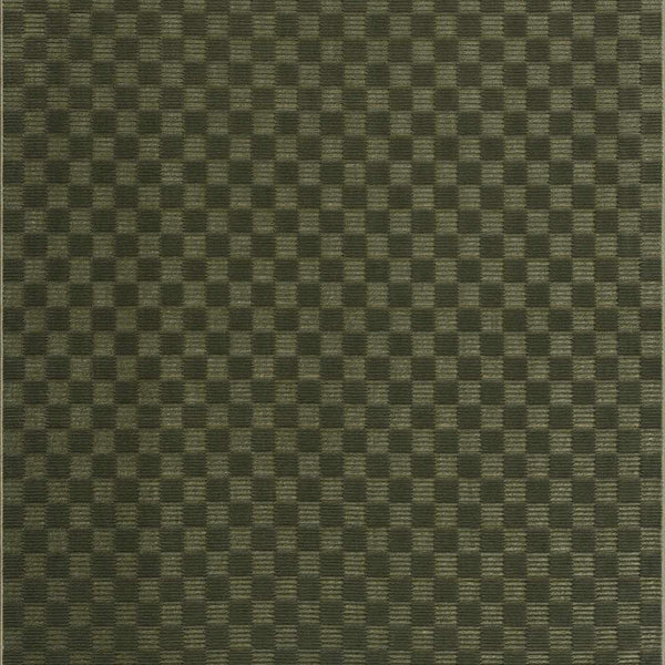Truls 3D Checkered Washable Rug - Green
