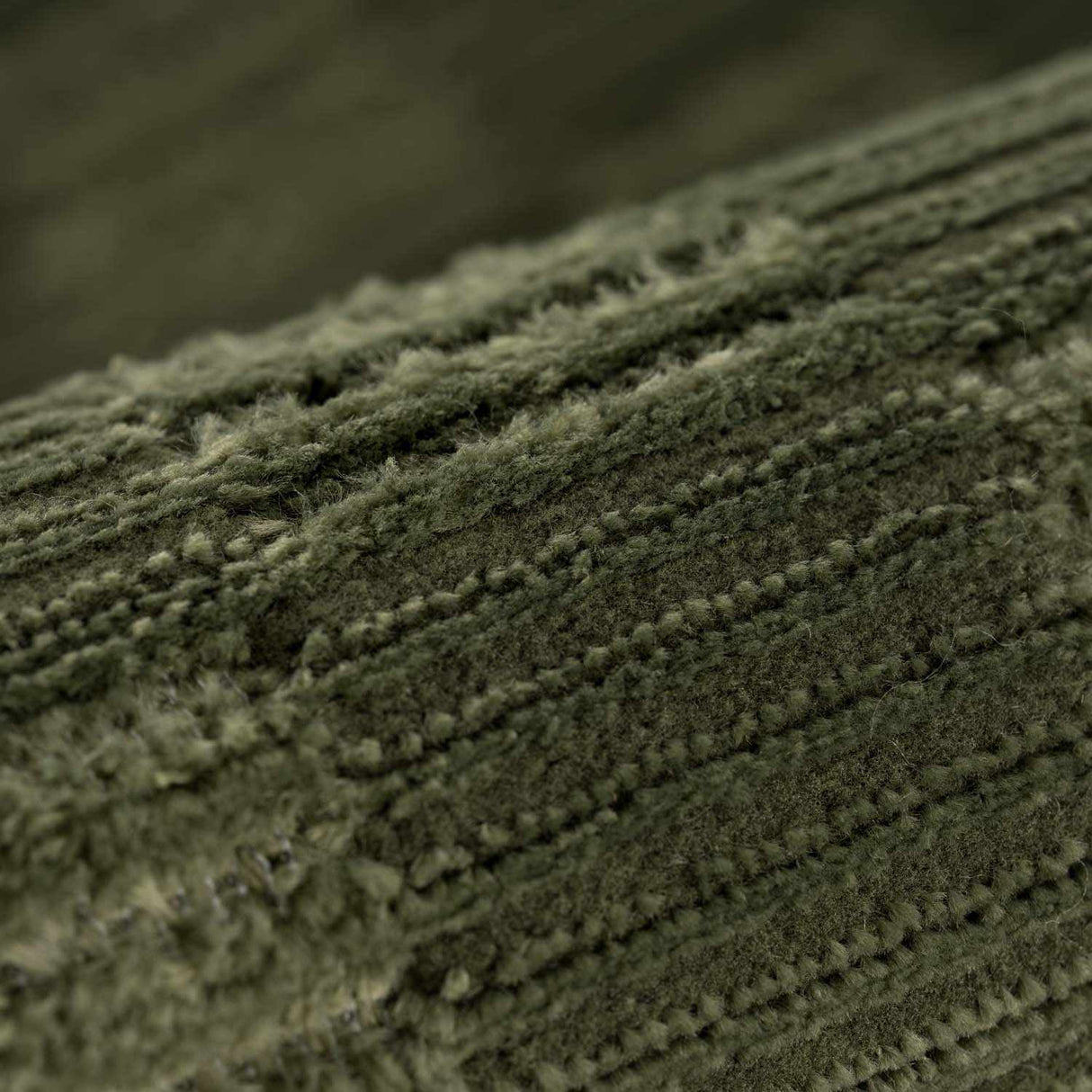 Truls 3D Checkered Washable Rug - Green