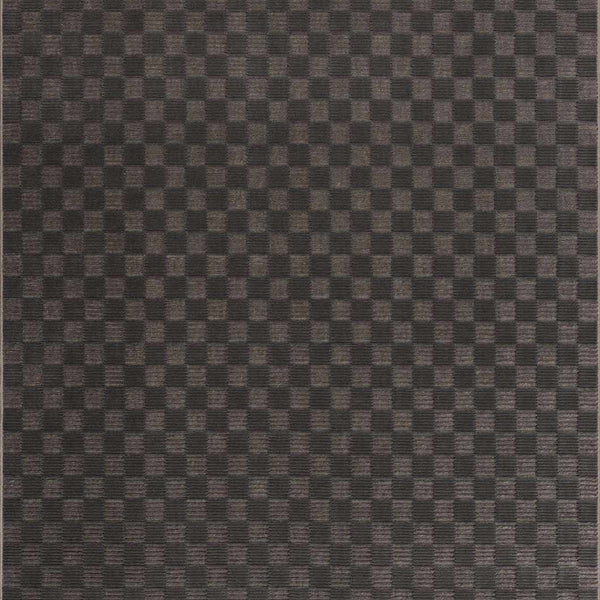 Truls 3D Checkered Washable Rug - Black