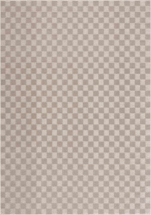 Truls 3D Checkered Washable Rug -  Biscotti