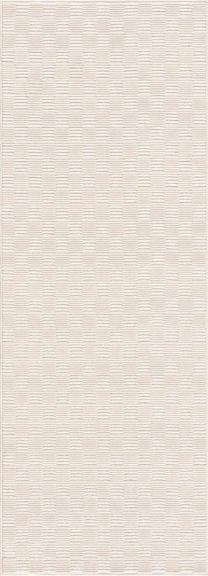 Truls 3D Checkered Washable Rug - Bone