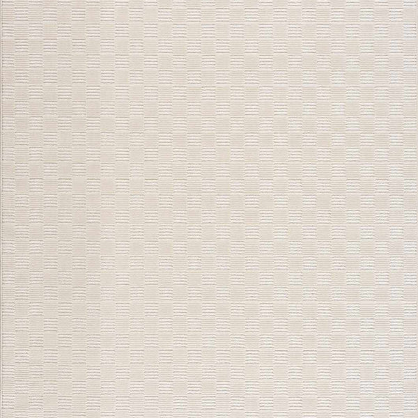 Truls 3D Checkered Washable Rug - Bone