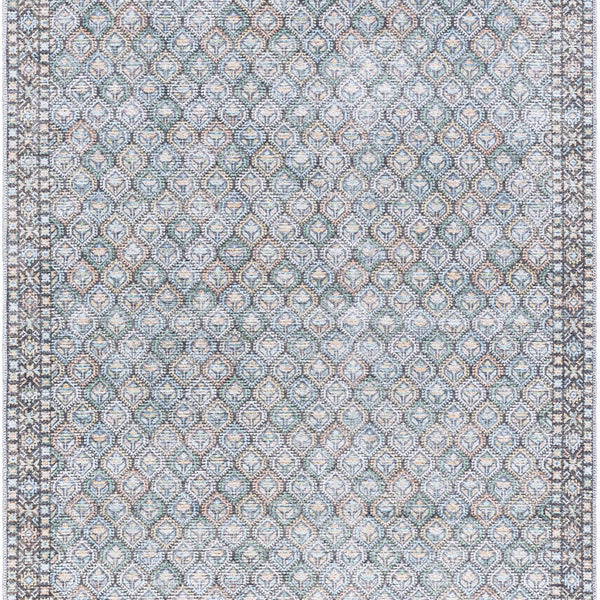 Telma Medium Green Washable Area Rug