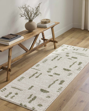 Azriel Green Washable Area Rug