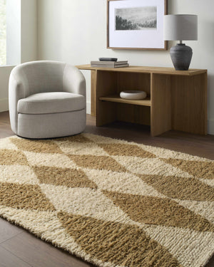 Tivka Diamond Checkered Wool Rug