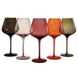 Stagioni Stemmed Wine Glassware, Set of 5, "Changing Weather"