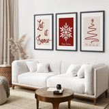 Merry Christmas Minimalist Holiday Decor Poster