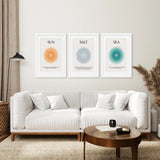 Sun Salt and Sea Aura Posters Wall Decor Set