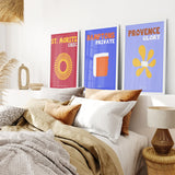 Maximalist Style Set of 3 Posters. Travel Theme