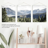 Kluane National Park Wilderness Nature Triptych. Mountains Prints