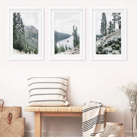 Lake Tahoe, Sierra Nevada. 3 Piece Wall Art