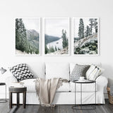 Lake Tahoe, Sierra Nevada. 3 Piece Wall Art