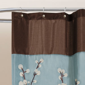 Cocoa Shower Curtain 72" x 72" in Blue_Brown