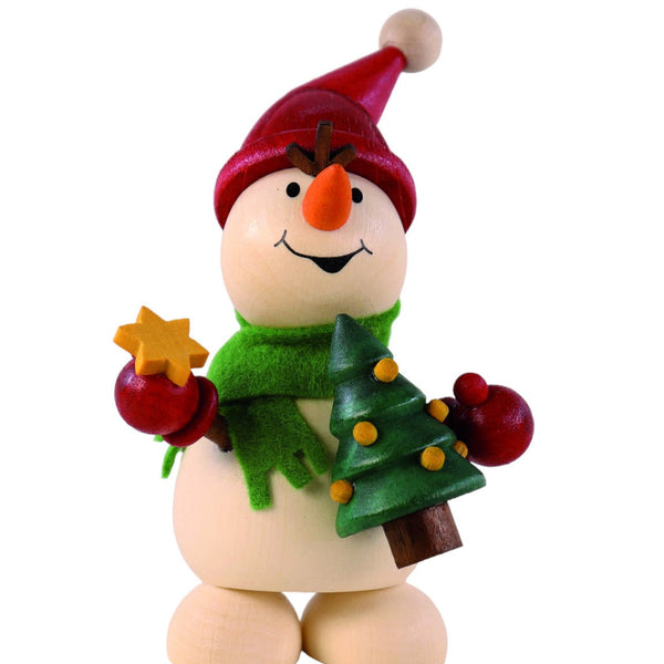 Weihnachtsmann Collectibles - Large Snowman with Christmas Tree
