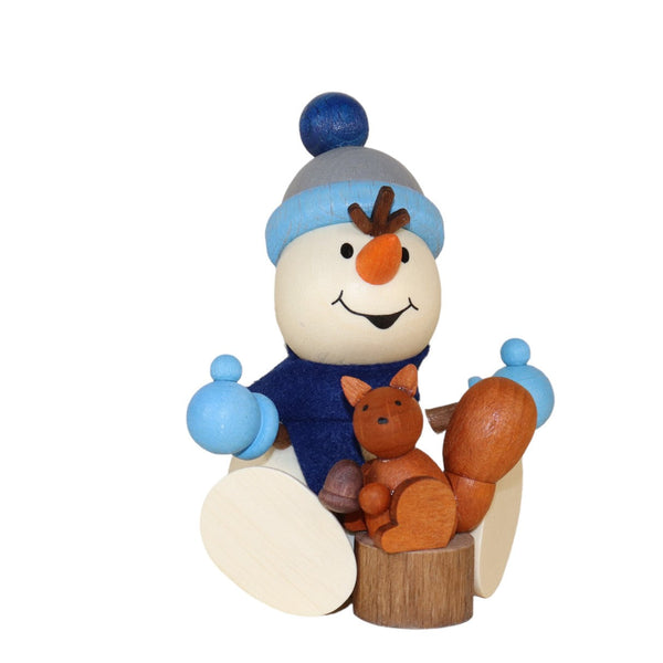 Weihnachtsmann Collectibles - Large Snowman with Squirrel
