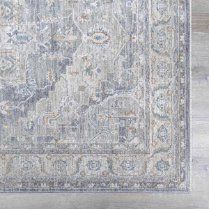 Ulubey Distressed Gray Area Rug