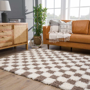 Boutique Rugs Atira Brown Checkered Area Rug - view 11