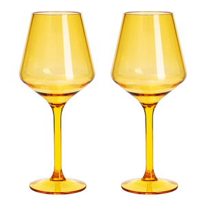 Saint Tropez Acrylic Stemmed Wine Glassware, Set of 2
