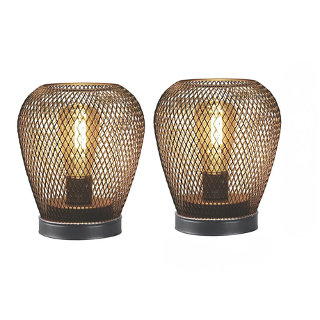 2 Pack Cordless LED Lantern Table Lamps Battery Powered Wireless Indoor Outdoor