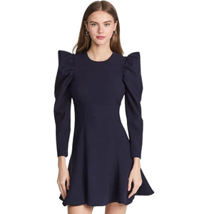 LIKELY Alia Long Sleeve Fit & Flare Cocktail Dress in Navy