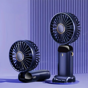 Portable Mini Fan USB Rechargeable 6-Speed Foldable LED Desk Fan