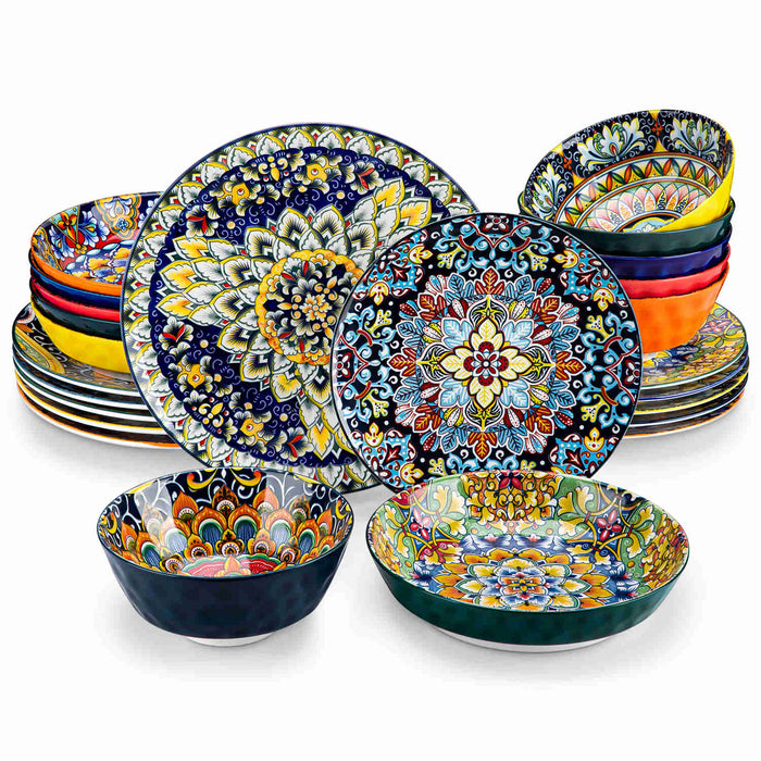 Simi 24 Piece Porcelain Dinnerware Set