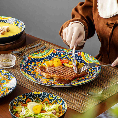 Simi 24 Piece Porcelain Dinnerware Set