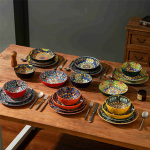 Simi 24 Piece Porcelain Dinnerware Set