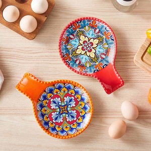 Simi Spoon Rests Set of 2 Porcelain with Floral Patterns