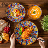 Simi 12 Piece Dinnerware Set with Front-Only Pattern