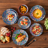 Simi 12 Piece Dinnerware Set with Front-Only Pattern