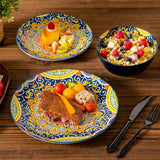 Simi 12 Piece Dinnerware Set with Front-Only Pattern