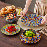 Simi 18 Piece Dinnerware Set with Double-Sided Bowls