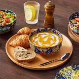 Simi 18 Piece Dinnerware Set with Double-Sided Bowls