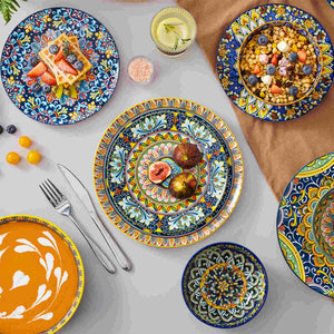 Simi 24 Piece Dinnerware Set with Double-Sided Bowls