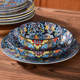 Simi 24 Piece Dinnerware Set with Double-Sided Bowls