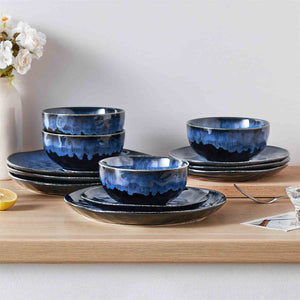 Starry 12 Piece Petite Stoneware Dinnerware Set