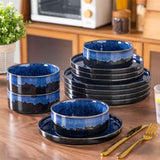 Starry Straight-Edge 12 Piece Dinnerware Set