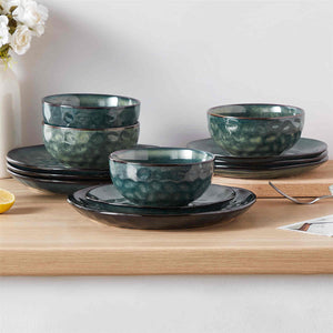 Starry 12 Piece Petite Stoneware Dinnerware Set