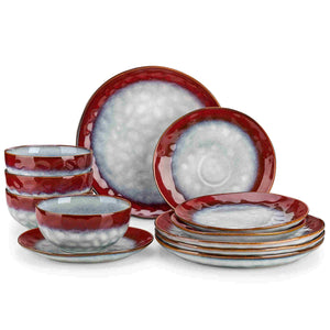 Starry 12 Piece Petite Stoneware Dinnerware Set