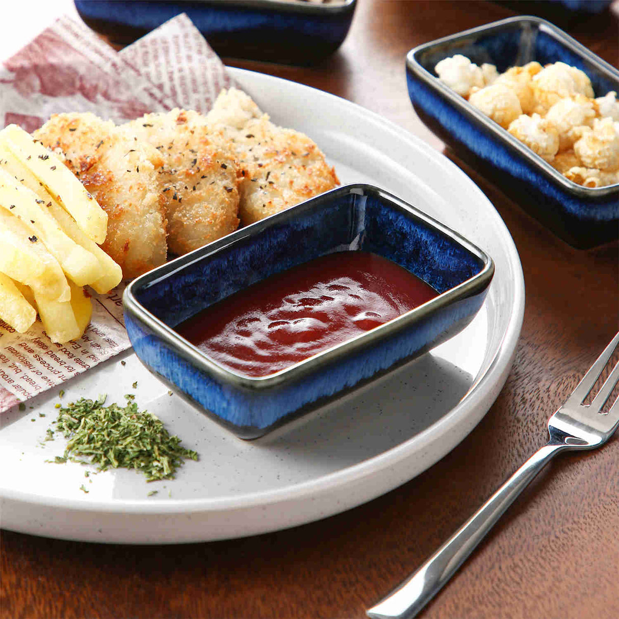 Stern Rectangular Dipping Bowls Set of 4