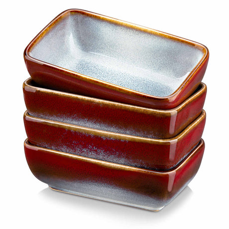 Stern Rectangular Dipping Bowls Set of 4