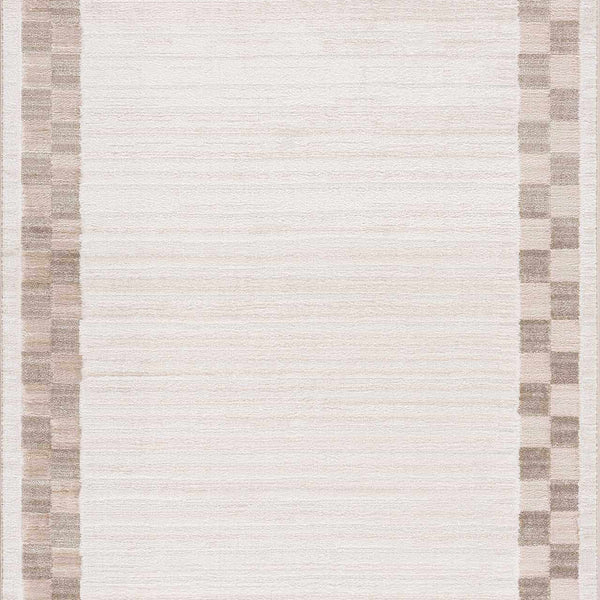 Azrika Beige Checkered Washable Rug - Promo