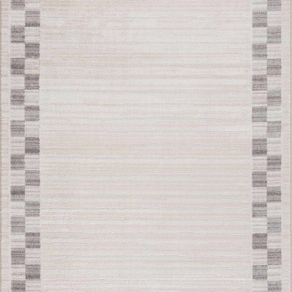 Azrika Gray Checkered Washable Rug - Clearance