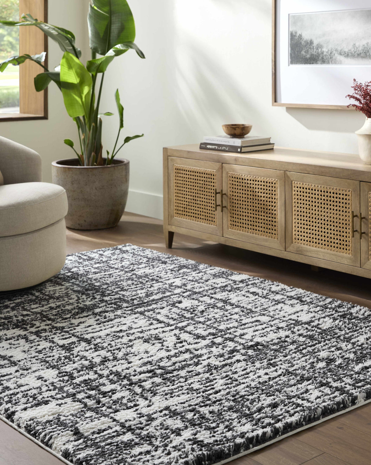 Anisha Black Area Rug
