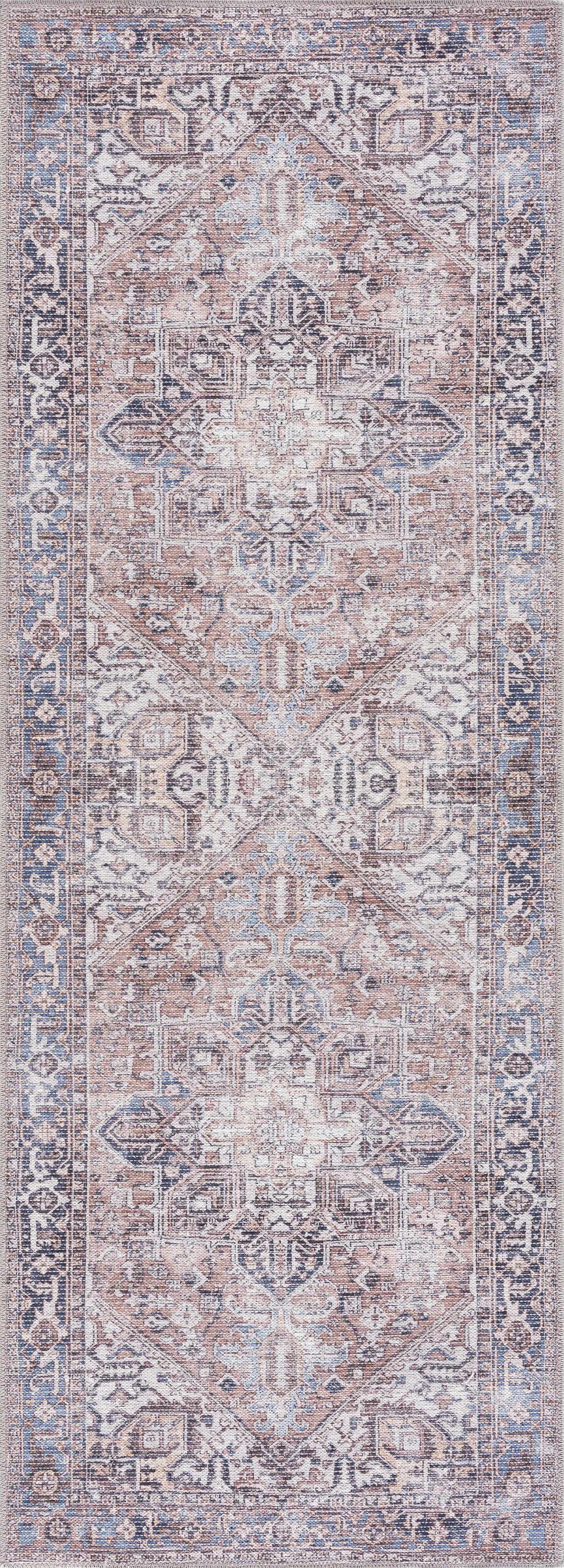 Viho Vintage Flat Pile Washable Rug - Clearance