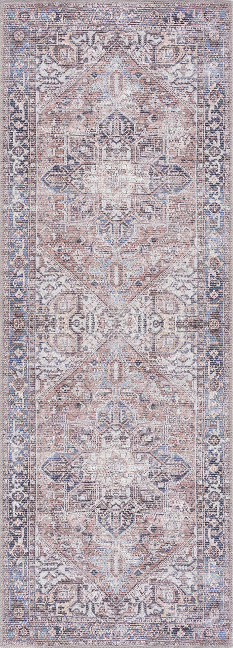 Viho Vintage Flat Pile Washable Rug - Clearance